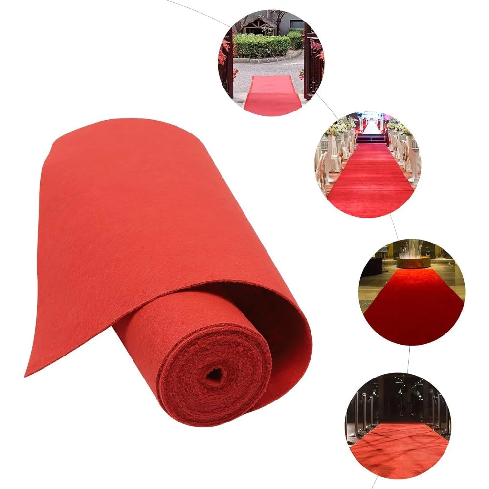 Red Carpet Runner Aisle Runner Party Runway Hallway Rug Floor Mat Prom Decorations Outdoor Carpet Entryway Rug Indoor