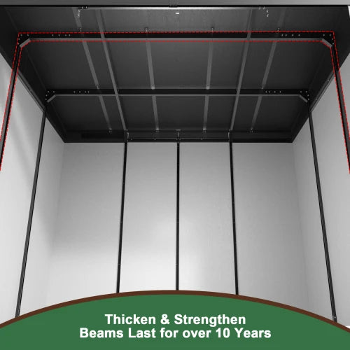 Outdoor storage shed garden essential -10 feet. W x 7 feet. D, moisture-proof and insect proof, easy to organize yard tools