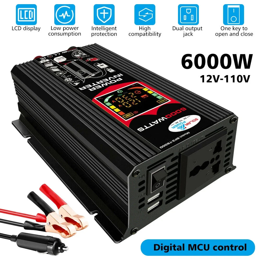 6000W Inverter Solar 12V Battery Charger 100A Controller