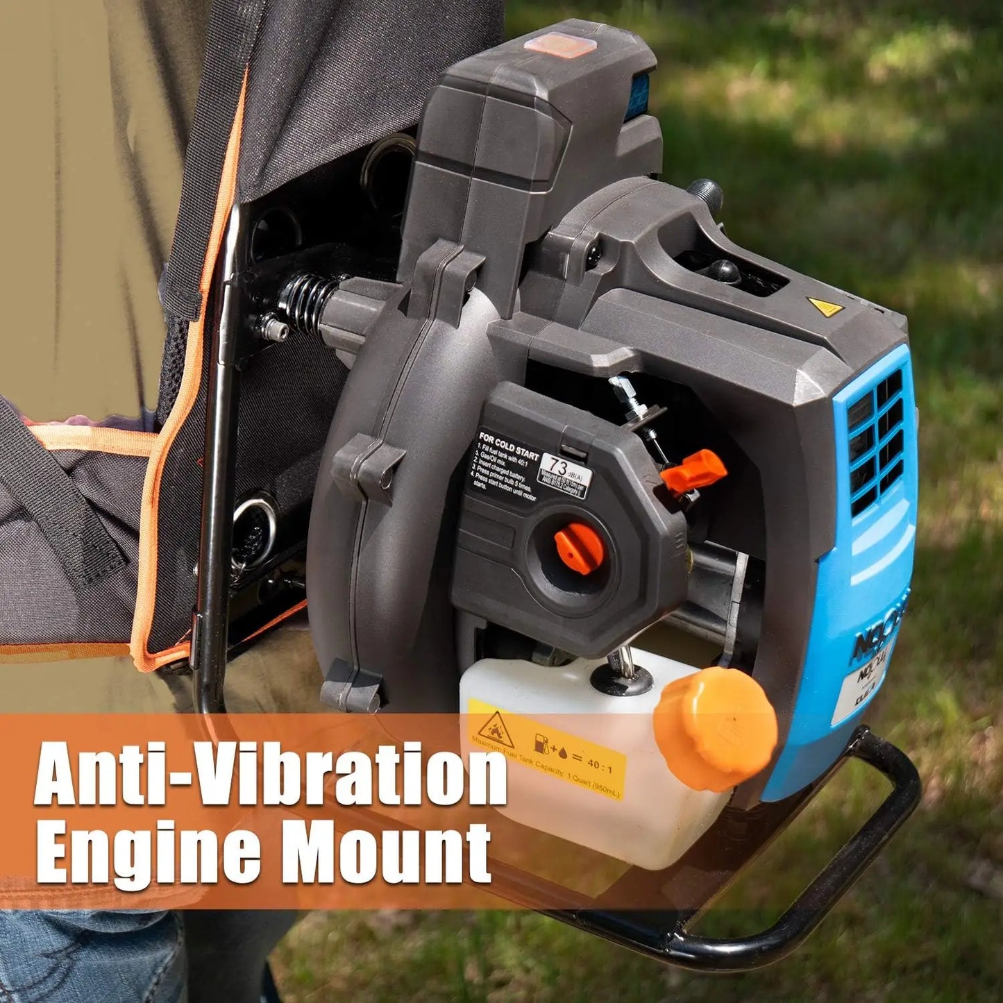 NPTBL31AB No-Pull Backpack Leaf Blower, Gas-Powered with Electric Start, 31cc 2-Cycle Engine, 470CFM, 175MPH
