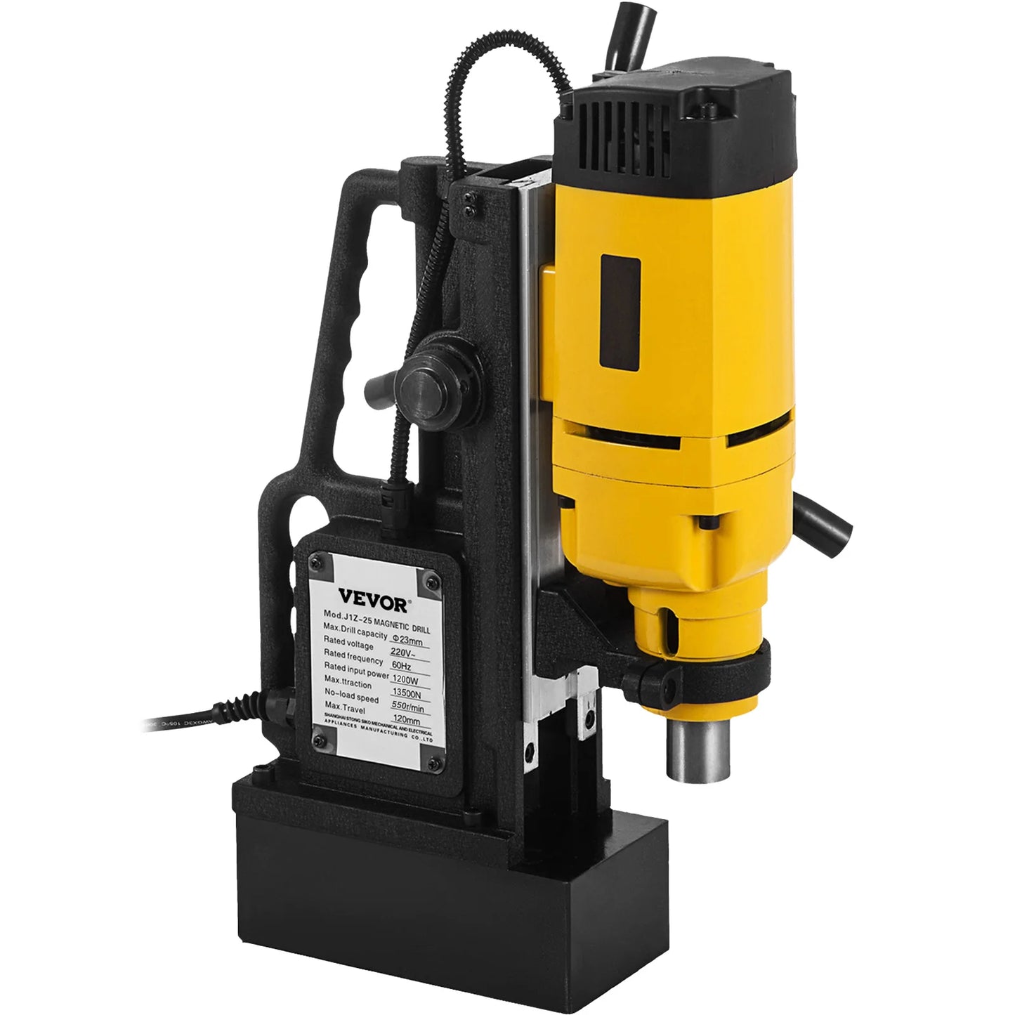 VEVOR Magnetic Drill Press 980W 1100W 1200W Electric Bench Drilling Rig Machine for Engineering Steel Structure MD40 MB23 BRM35