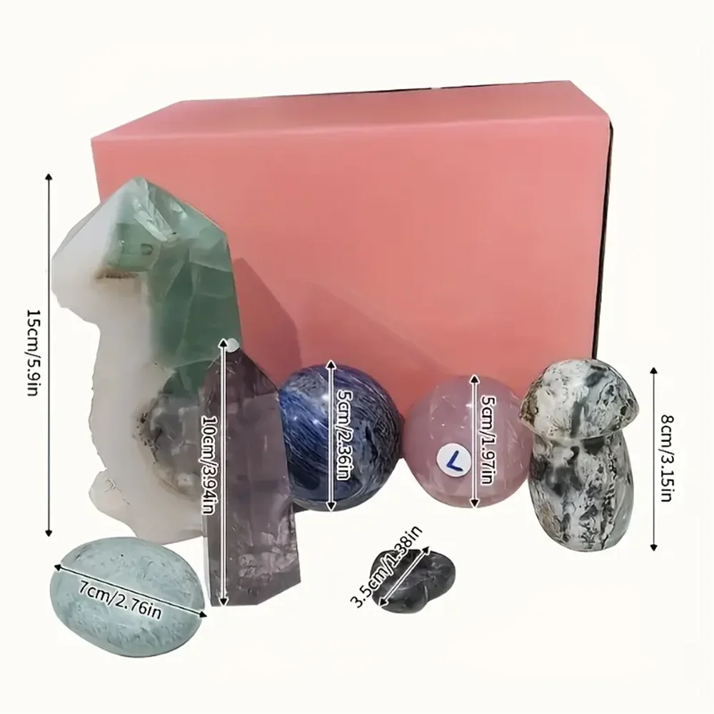 1pc 4LB/6LB A luxurious crystal gift box, containing various crystal center decorations, including different shaped towers,