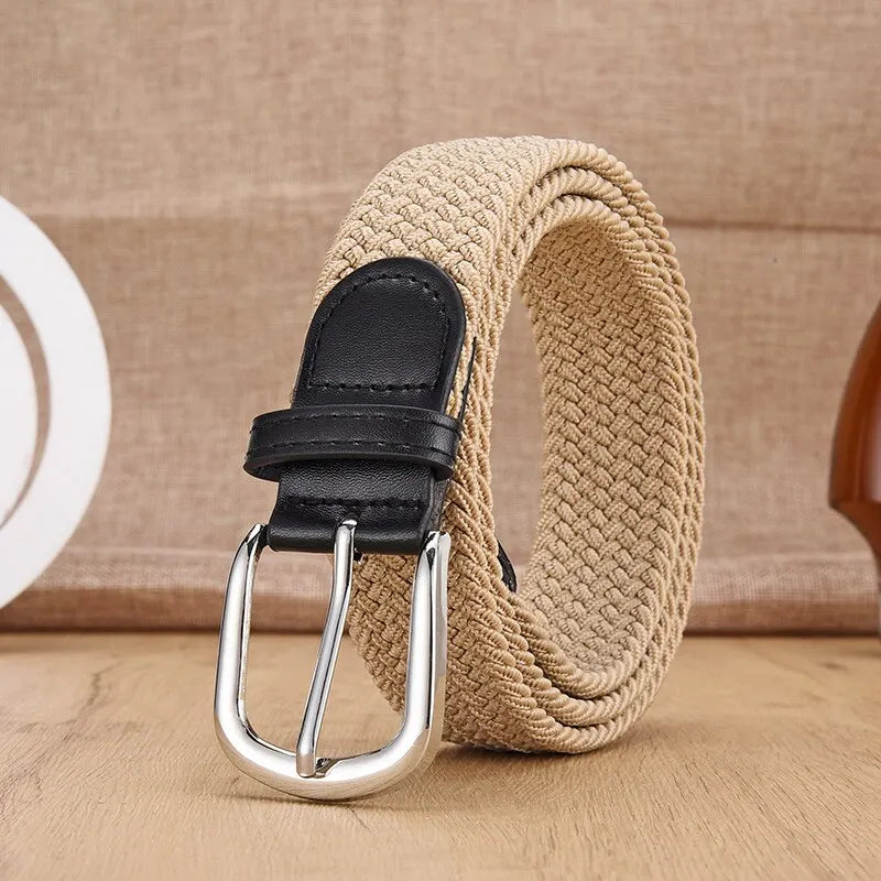 Unisex Woven Elastic Belt Casual Outdoor Sports 3.3 cm