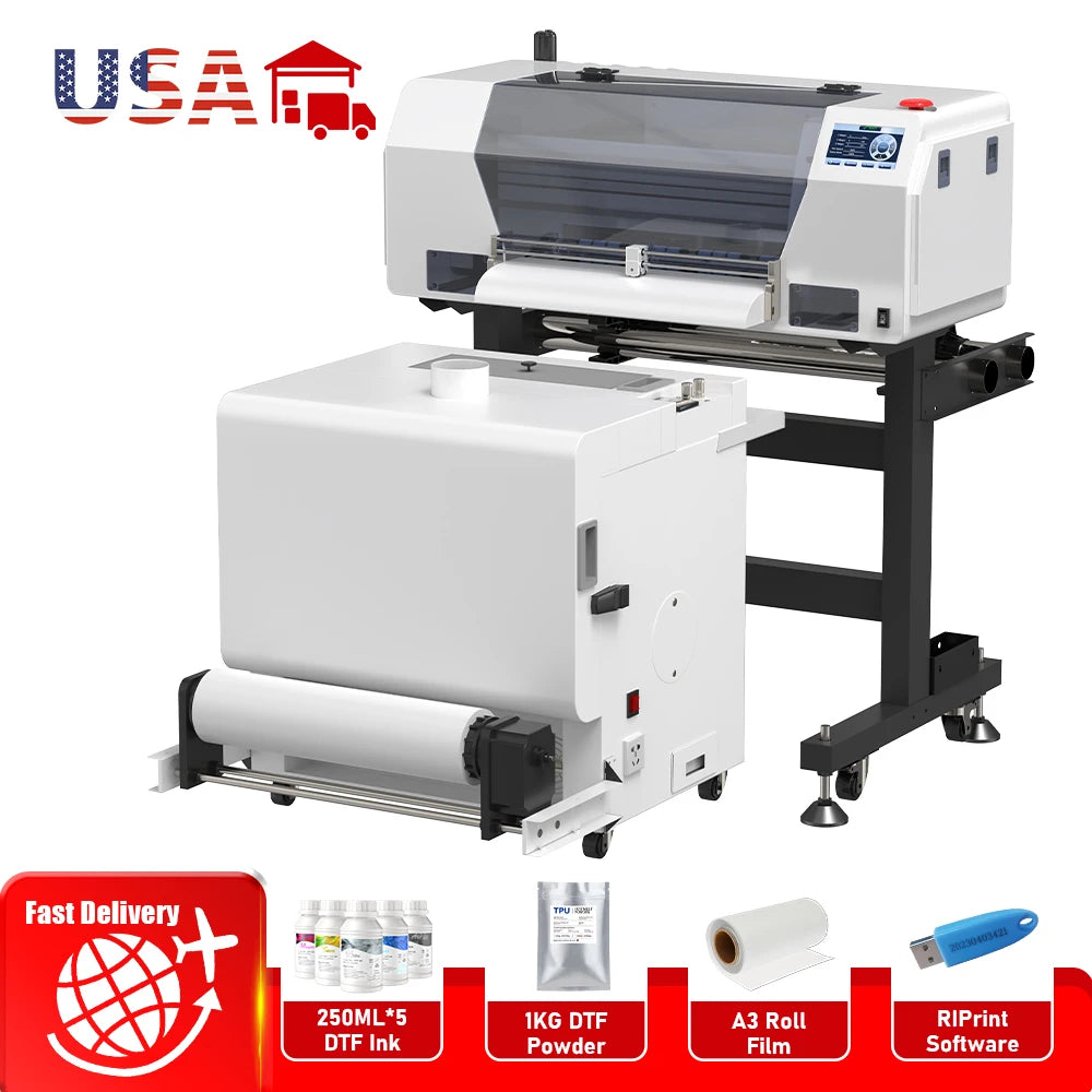 US EU Stock DTF Printer A3 A4 For Epson XP600 L805 DTF Printer uv dtf printer A3 Directly To Film t shirt Printing Machine