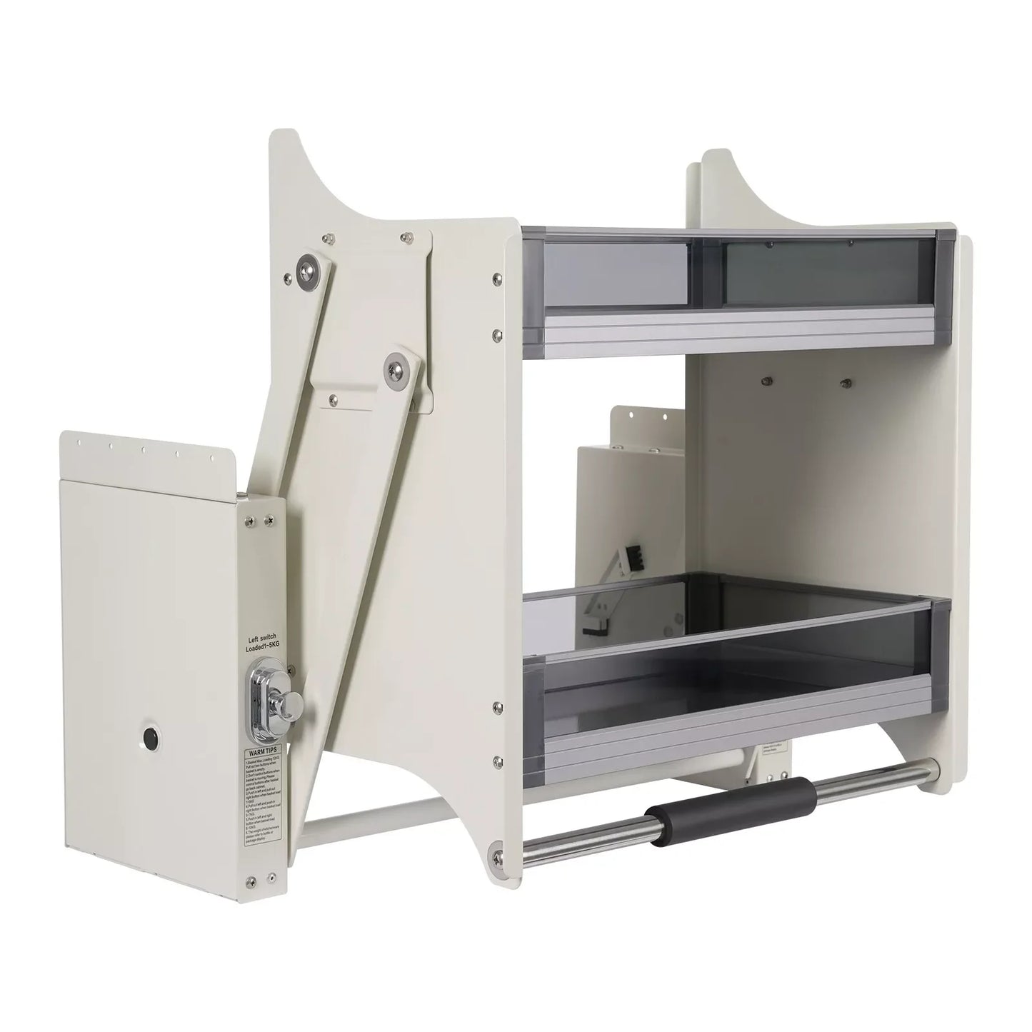 2-Tiers Kitchen Pull Down Shelf Upper Cabinet Kitchenware Storage Countertop Organizer Rack Aluminum Alloy