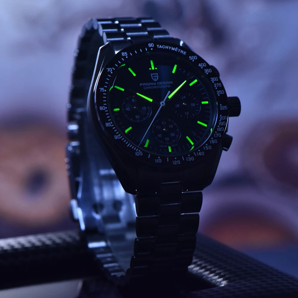 Pagani Design Moon Mens Luxury Chronograph Quartz Ceramic