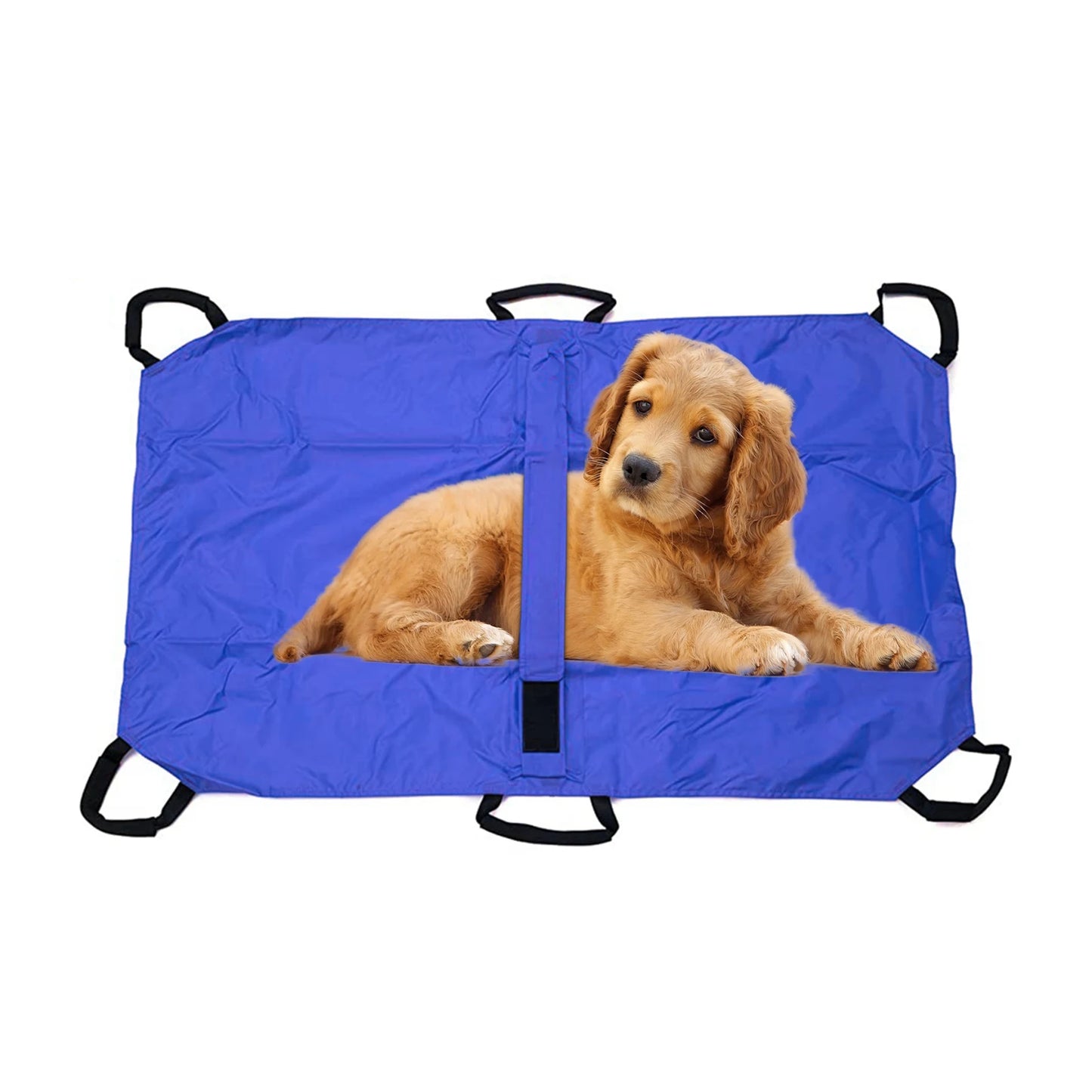Pet Transport Stretcher,Foldable  Foldable Emergency Animal Carrier Anti-bite Nylon Stra w/6 Handles, 132 lb Capacity, Animal St