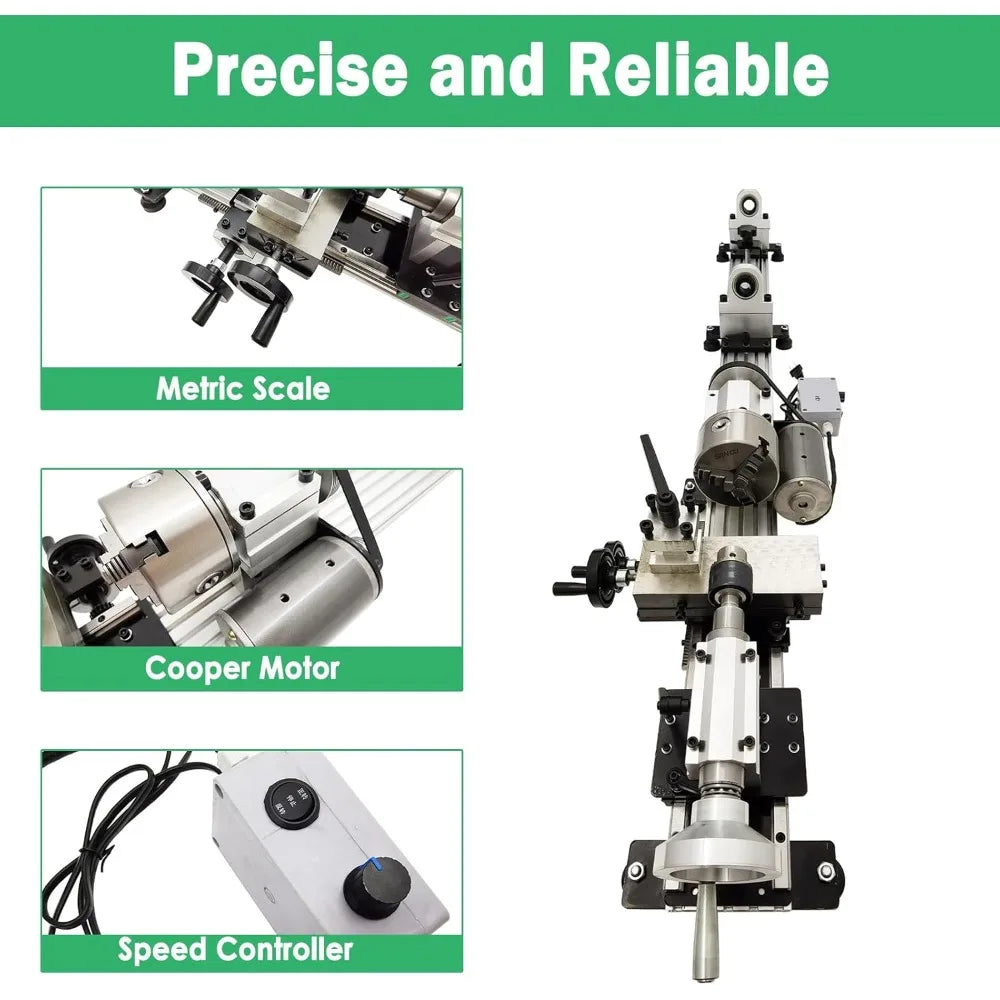 450W Pool Cue Lathe 0-2000RPM Billiard Cue Lathe Machine 0.87" Spindle Hole for Billiard Stick Repairing Turning Drilling