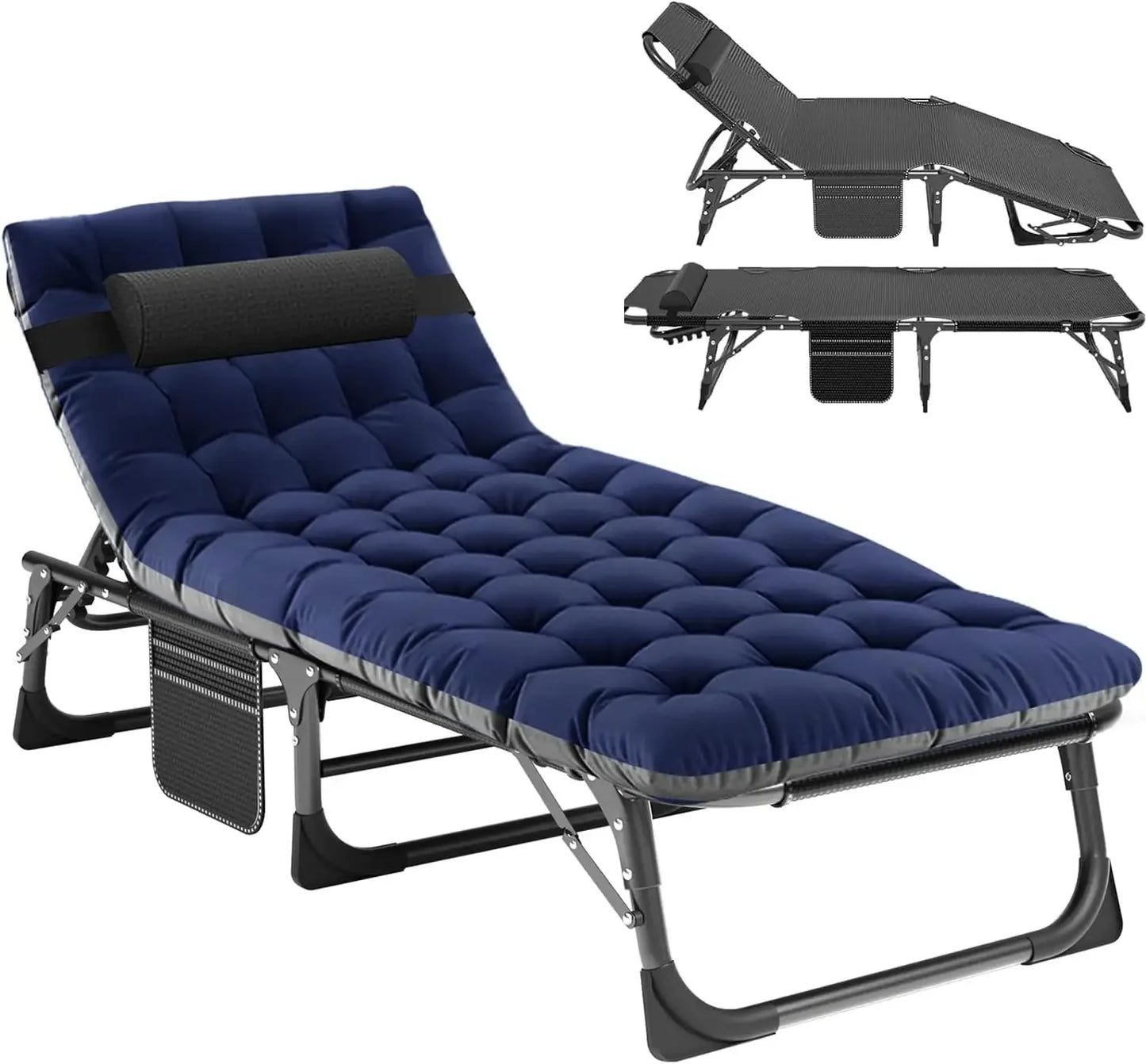 Folding Bed with Mattress, Cot Size Foldable Guest Beds, Hideaway Cot for Adults, Portable Fold up Bed with Adjustable Positions