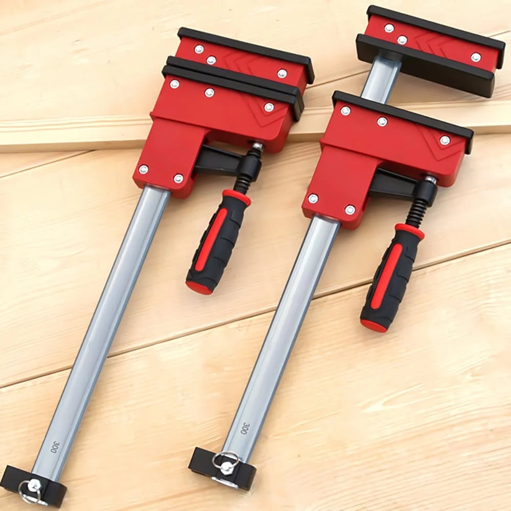 Heavy-duty Parallel F Clamps Bar Clamps 2pcs/set 400mm Length 95mm Throat Depth 700KG Clamp Force for Woodworking Metalworking