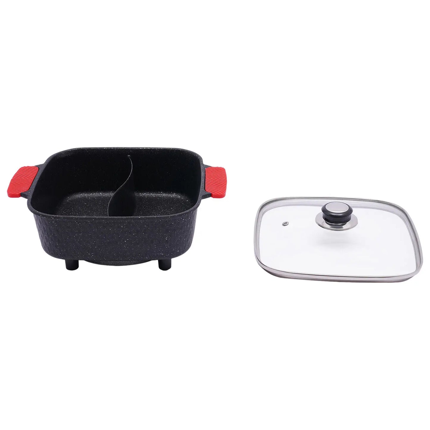 Electric 2 in 1 Hot Pot BBQ Oven Smokeless Barbecue Pan Grill Hotpot Machine