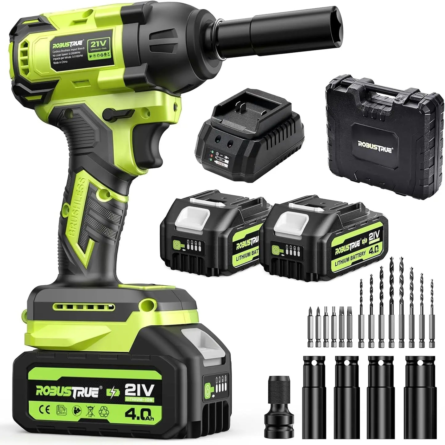 Brushless 550N.M Electric Impact Wrench 2800RPM 1/2 Inch Cordless Torque Wrench Screwdriver Power Tool For Makita 21V Battery