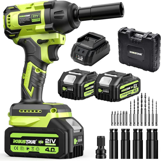 Brushless 550N.M Electric Impact Wrench 2800RPM 1/2 Inch Cordless Torque Wrench Screwdriver Power Tool For Makita 21V Battery