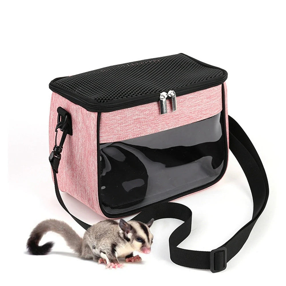 Small Animal Carrier Backpack for Small Pet Breathable Portable Outgoing Crossbody Travel Bag Windproof One Shoulder Bag