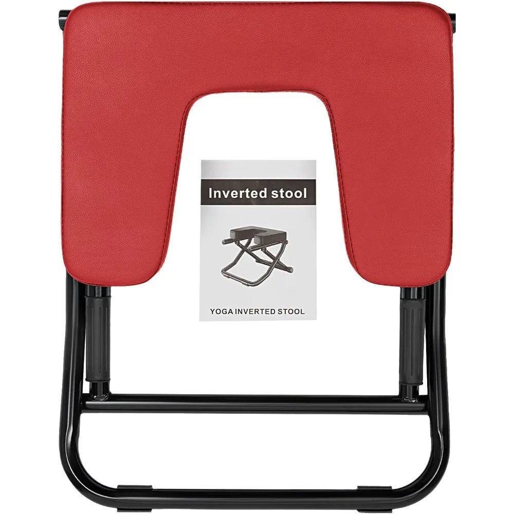 Foldable Yoga Headstand Bench Inversion Chair with Comfortable Panel for Practice Head Stand Shoulderstand and Strength Training