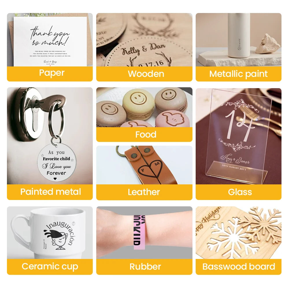 3000mW Laser Engraver Machine CNC Highly Accurate Portable 3W Laser Engraving Cutting Machine For Dog Tag Paper Leather Wood DIY