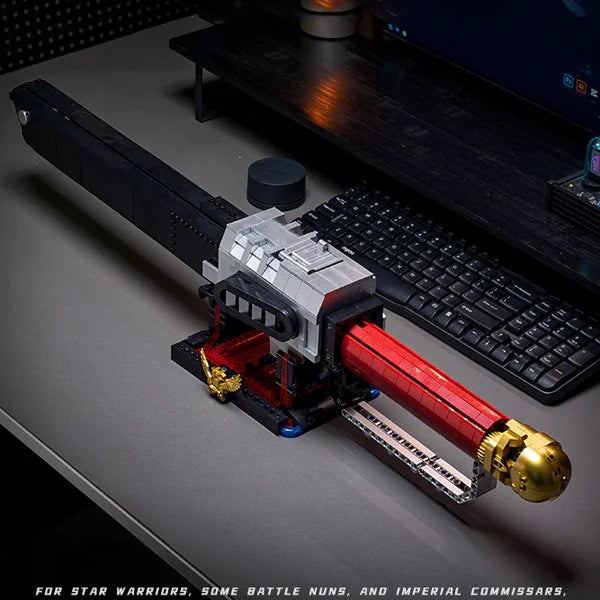 1818PCS Movie MOC Electric Chainsword Building Blocks Chainsaw Linkage Power Weapons Model Bricks Creative Assemble Toys Gift