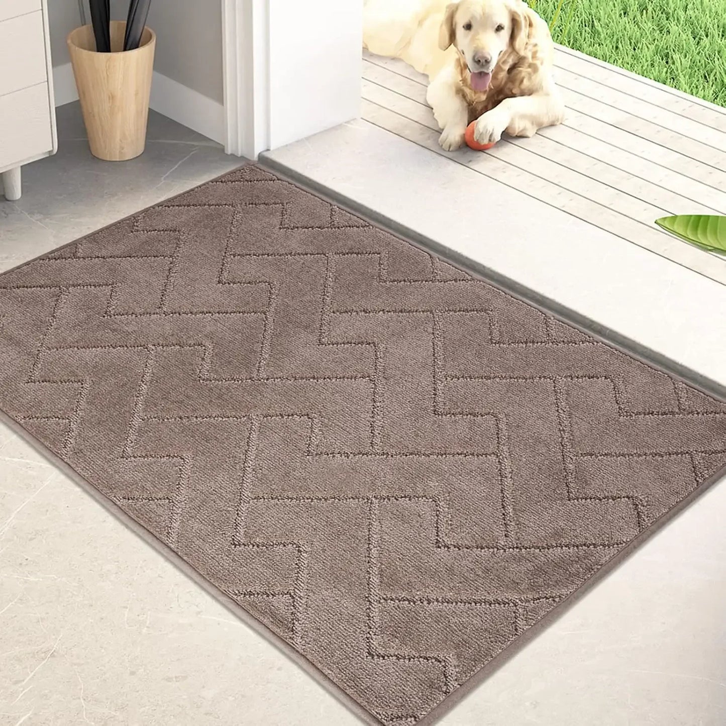 Dirt Trapper Door Mat 34 X 59 Non Slip Machine Washable Entry Rug Shoe Scraper Dog Doormat Super Absorbent Welcome