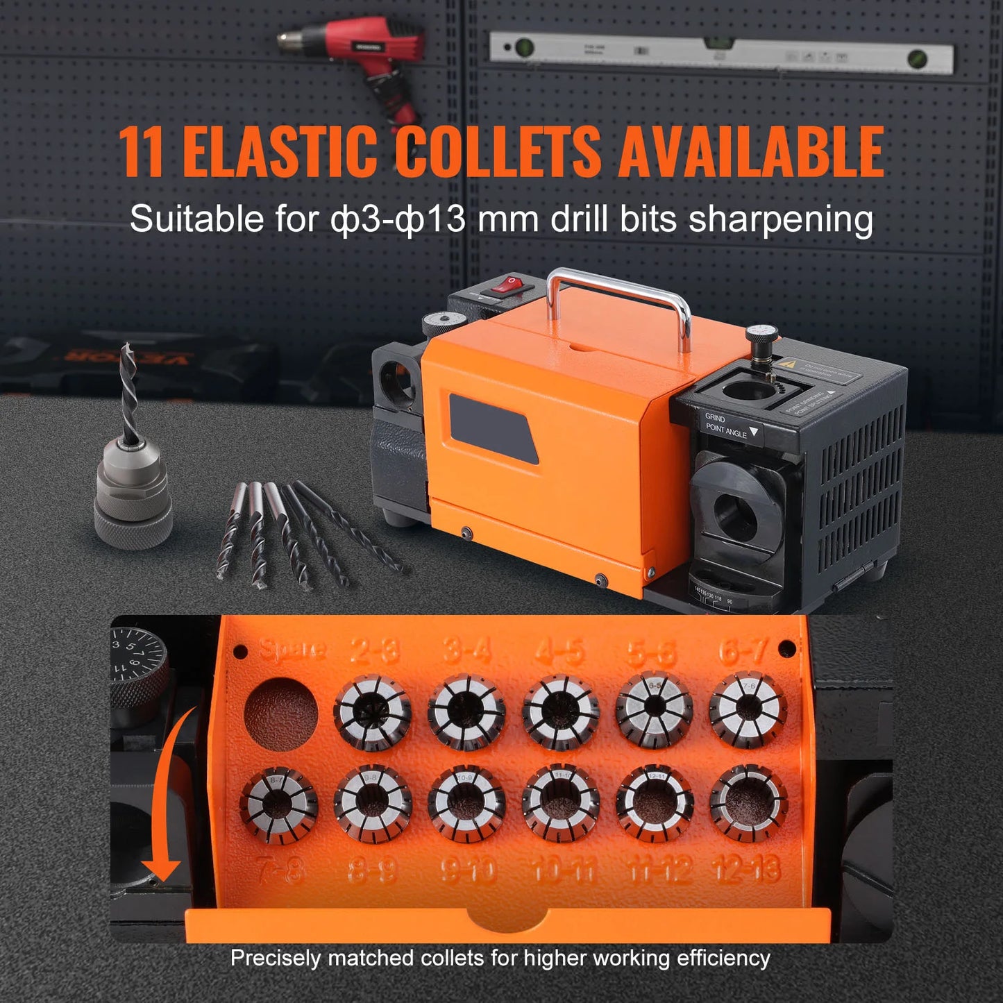 SucceBuy Drill Bits Sharpener MR-13A MR-13B MR-20G Mill Grinder Portable Sharpening Machine with 18/11 Collets For Workshop