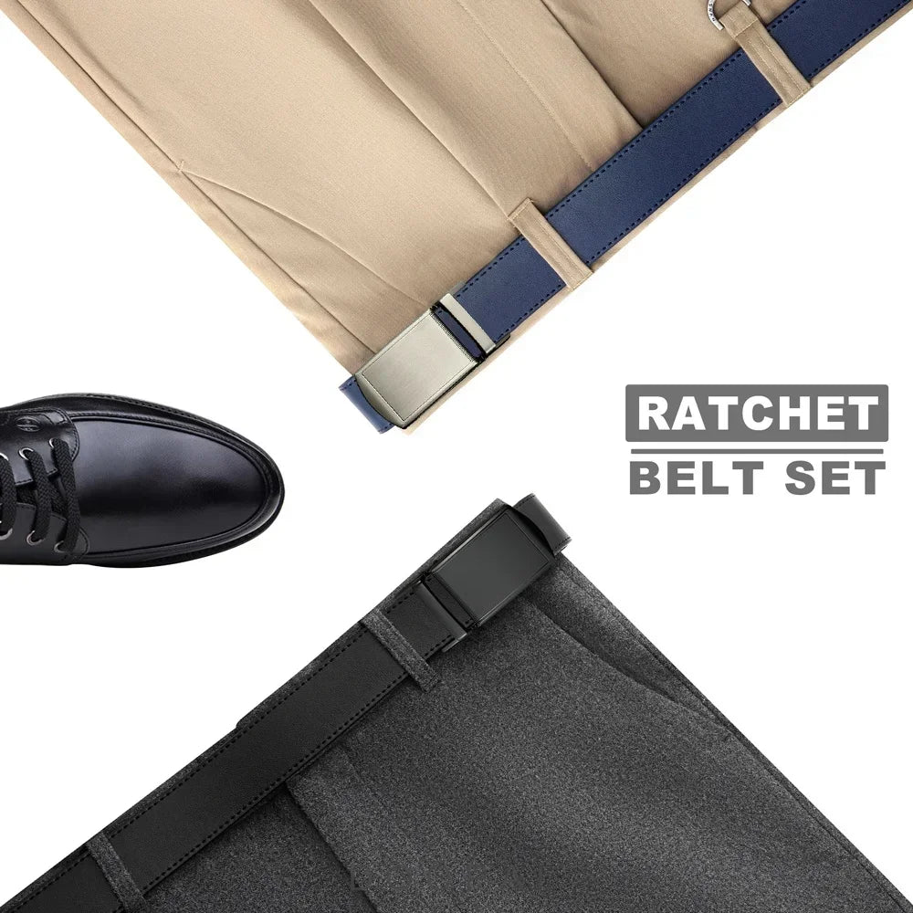 Automatic Genuine Leather Belt For Men Black Designer