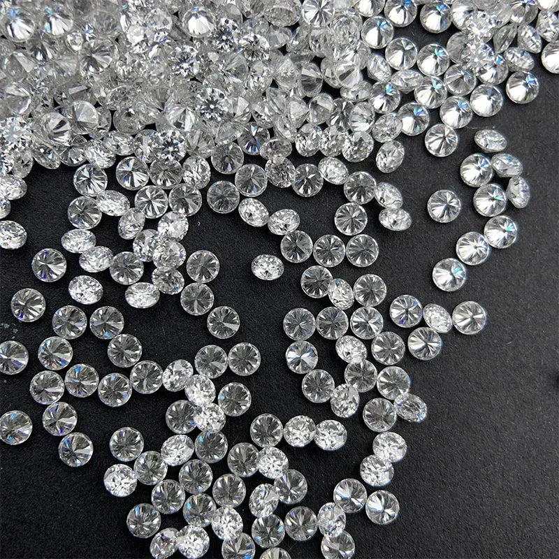 Loose Moissanite Stone Small Size Round Shape 0.8-2.9mm 1 Carat D Color VVS1 Clarity Excellent Cut for Jewelry Making Beads