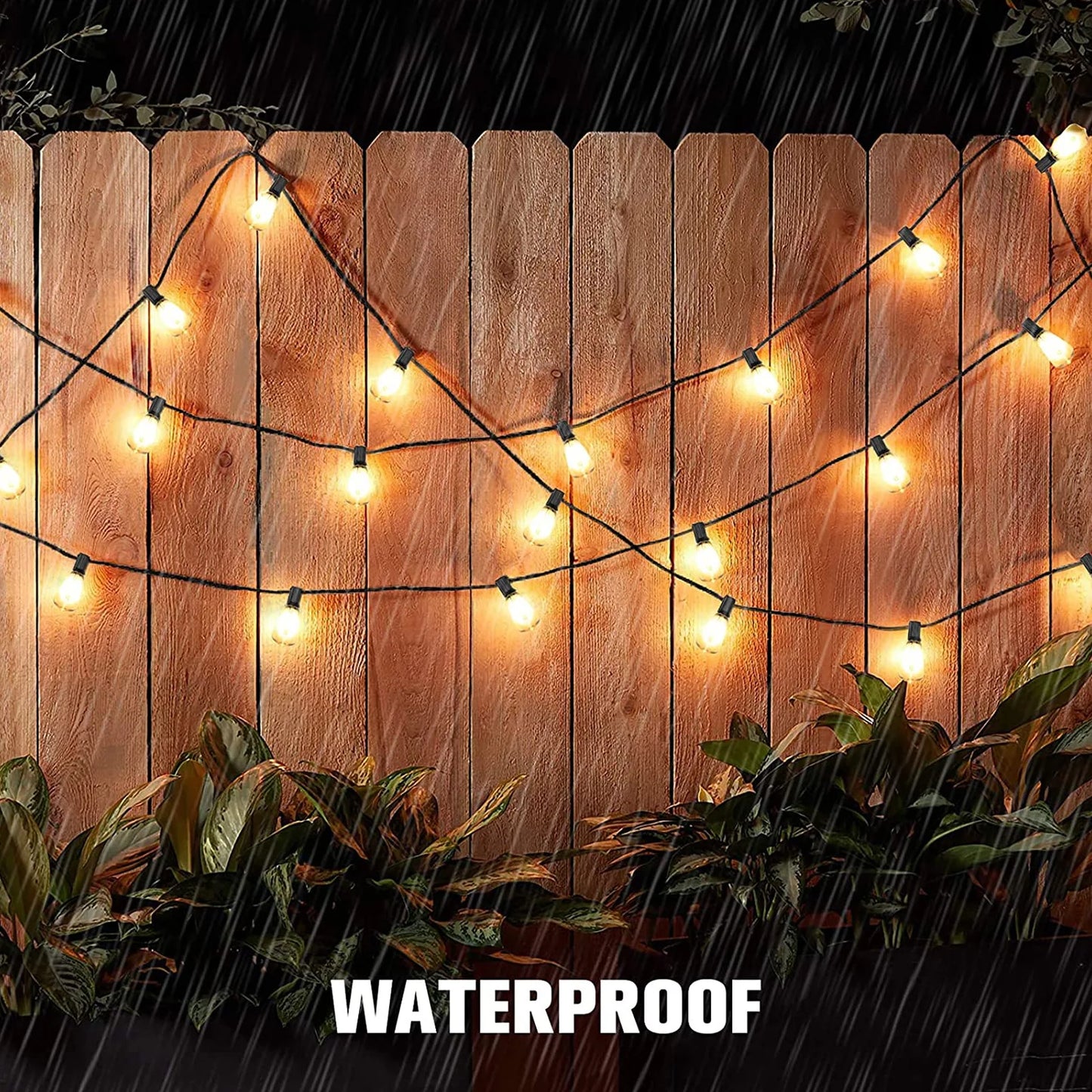 60/100FT Solar String Lights IP44 Waterproof, 15+1/30+2 LED Shatterproof Bulbs 4 Light Modes, Camping Backyard Garden Holiday