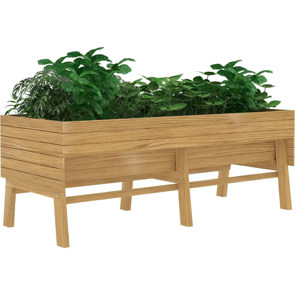 VEIKOU Raised Garden Bed 6 x 3 x 2FT, Raised Garden Beds Outdoor with 6 Legs, Detachable Liner, Garden Bed for Backyard, Patio,