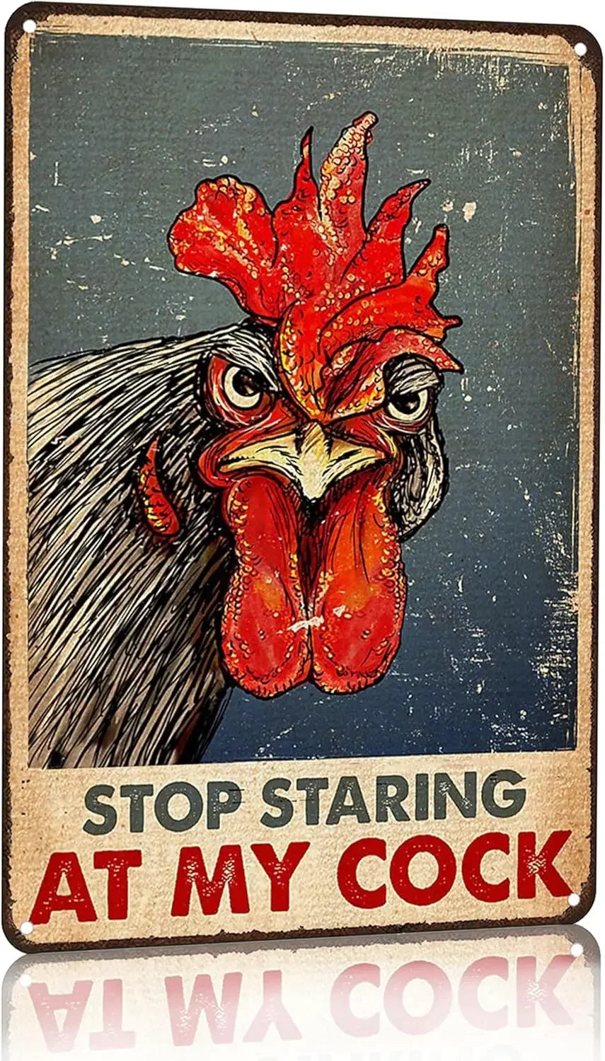 FarmLaughs Whimsical Chicken Sign | Funny Aluminum Decor | Farmhouse/Garden Wall Art | Rustic Aluminum, Chicken Yoga & Hen House