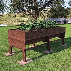 VEIKOU Raised Garden Bed 6 x 3 x 2FT, Raised Garden Beds Outdoor with 6 Legs, Detachable Liner, Garden Bed for Backyard, Patio,