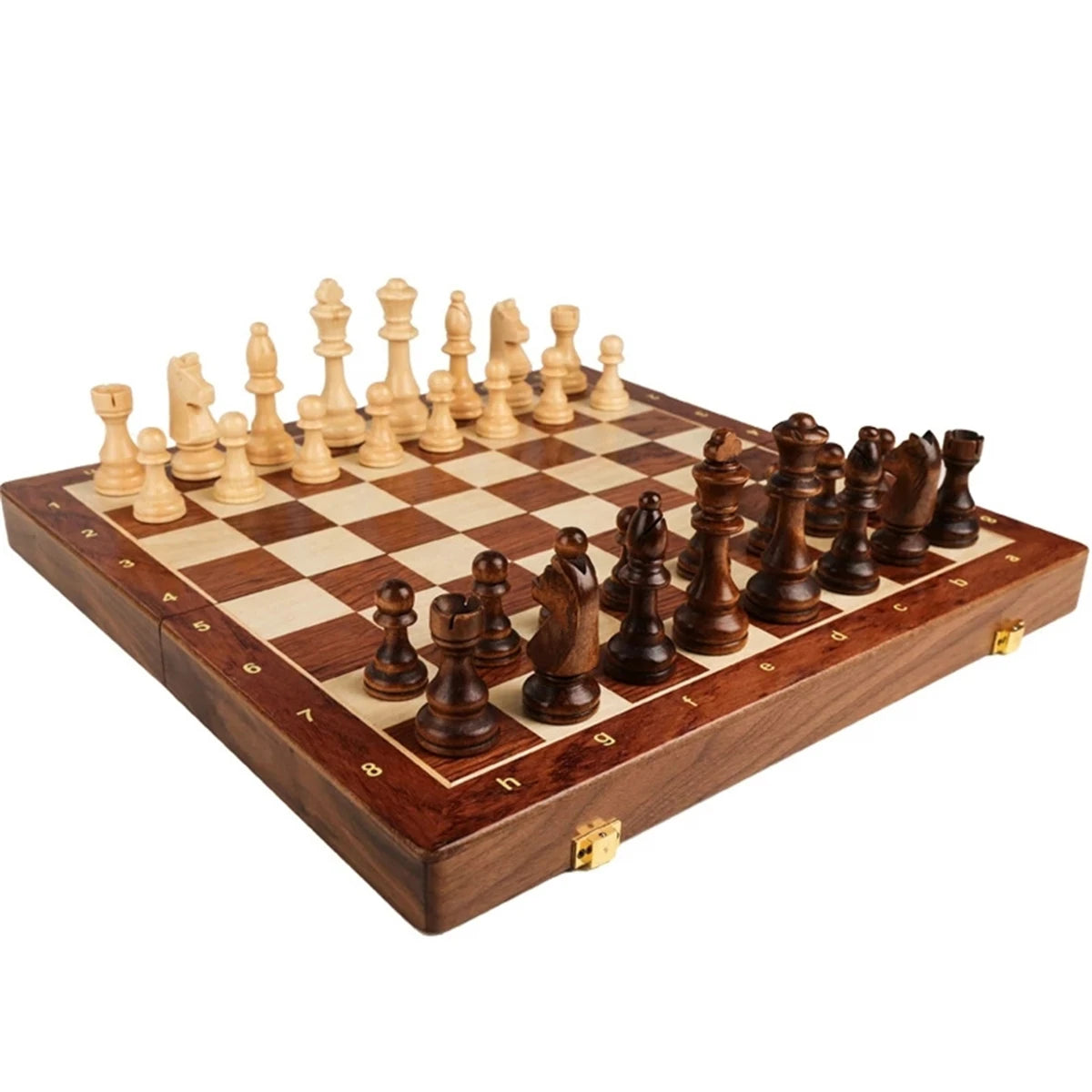 Chess Solid Wood Pieces High-grade Set Folding Board 39cm/15.35in Match With More Than 2 After Special Games