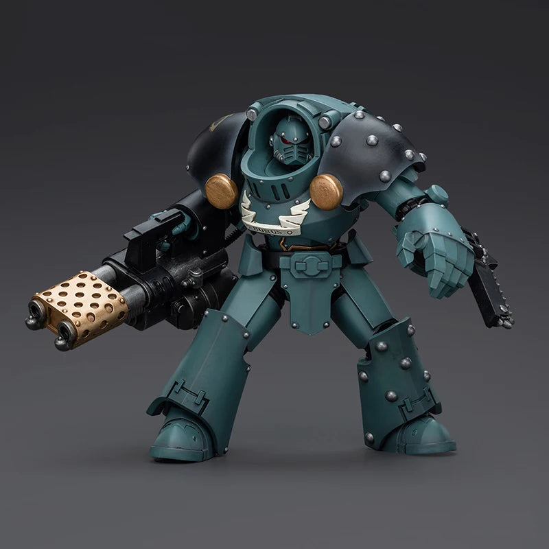 JOYTOY Warhammer The Horus Heresy Sons Of Horus Tartaros Terminator Squad Terminator With Heavy Flamer And Chainfist 1:18