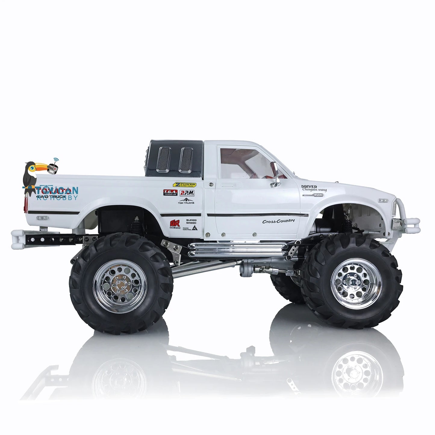 US Stock HG 1/10 4x4 4WD RC White P407 Pickup Rally Car Racing Crawler Truck KIT Chassis Gearbox Model Outdoor Toy for Boys Gift