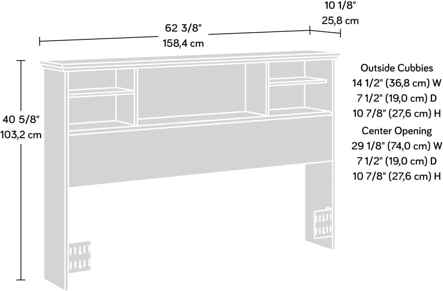 2025New-River Ranch Full-Queen Headboard, White Plank Finish