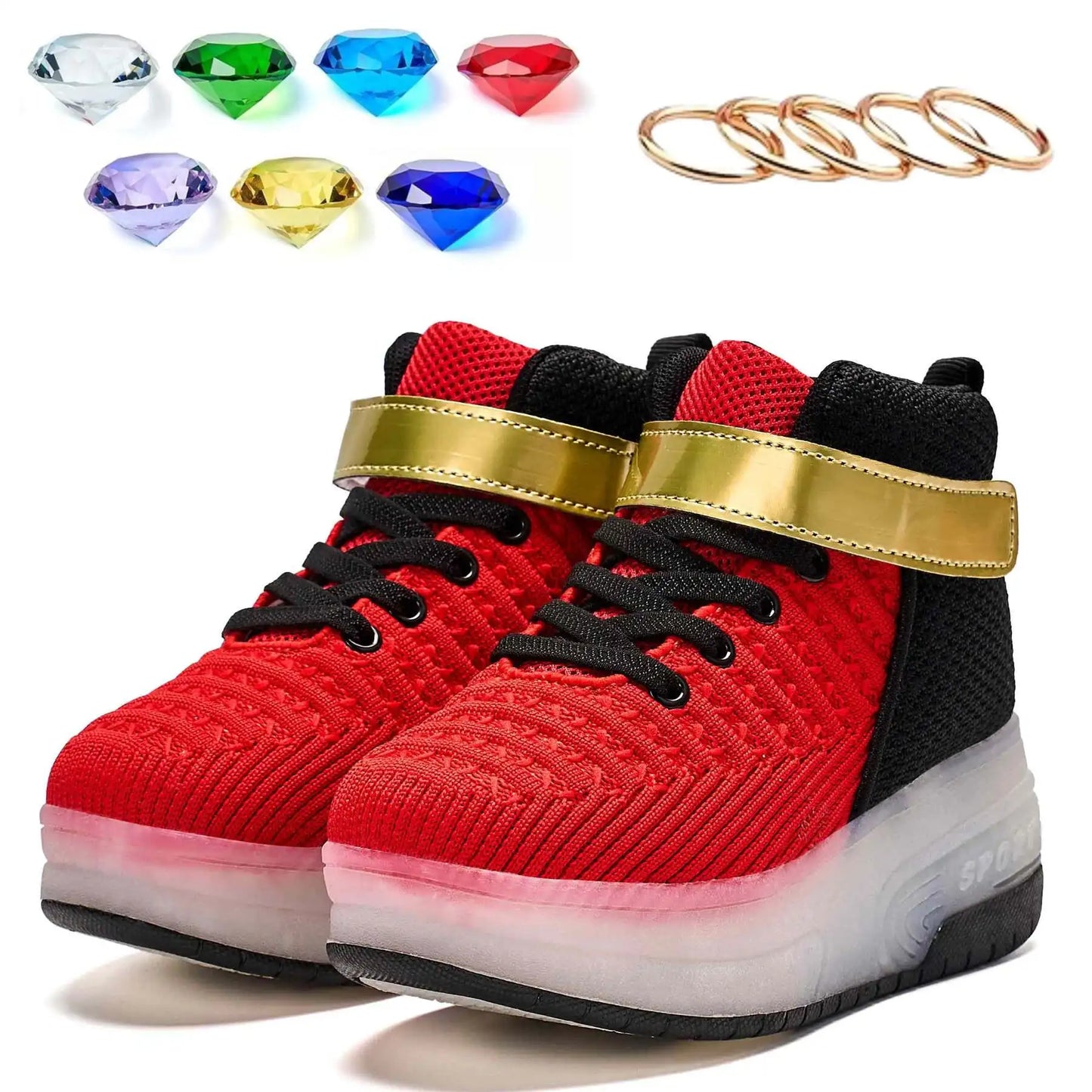 Shadow The Hedgehog Shoes For Kids Unisex Roller Skate