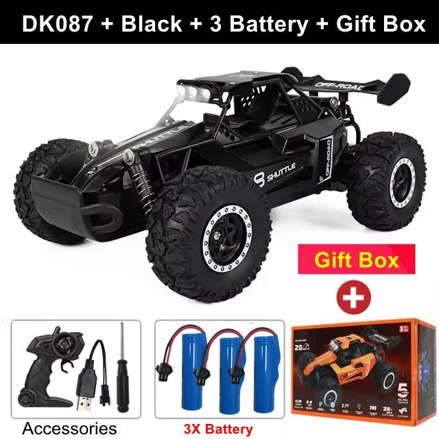 Remote Control Car RC Drift Racing 1:16 Vehicle Off Road Alloy 2.4G Radio High-Speed Trucks With LED Light Climbing Gift Kid Toy