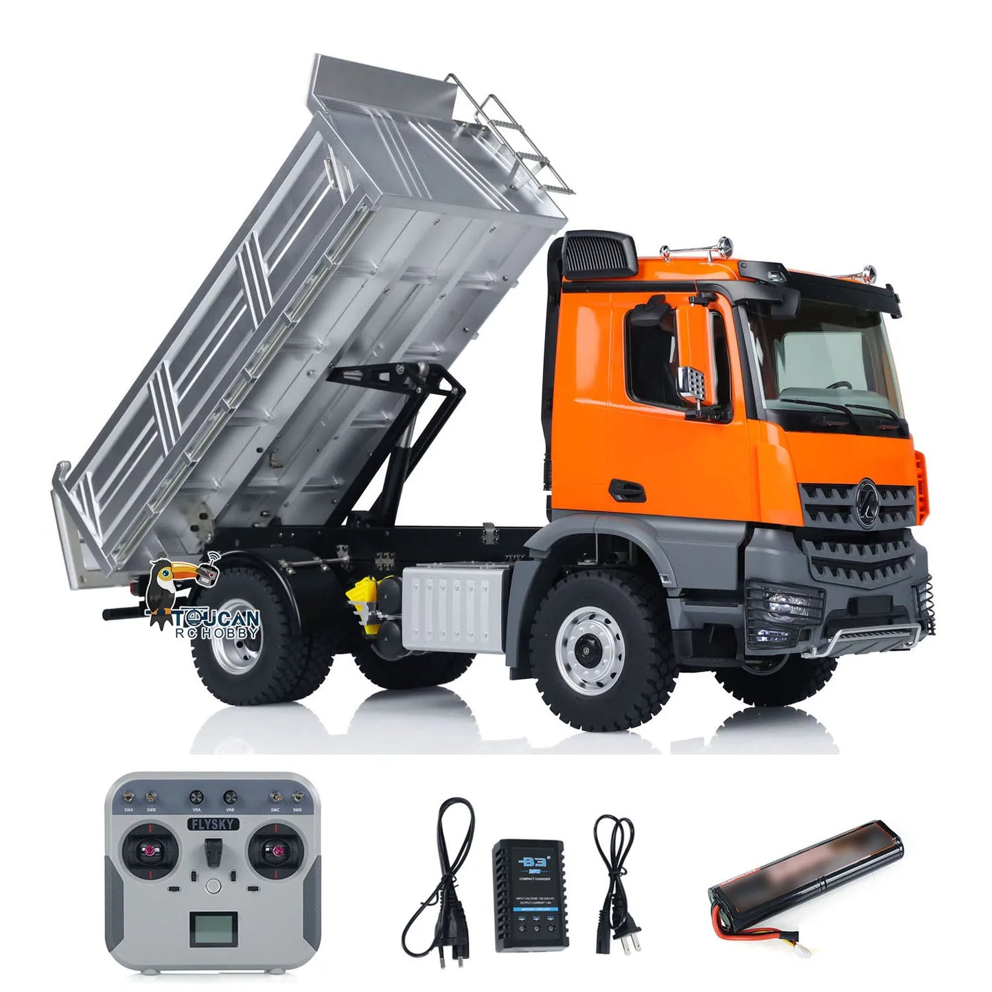 1/14 Scale Kabolite 5701 4x4 RC Dump Truck Sound Light 2-Speed Off-Road Remote Control Dumper Car Vehicle for Adults Hobbyists