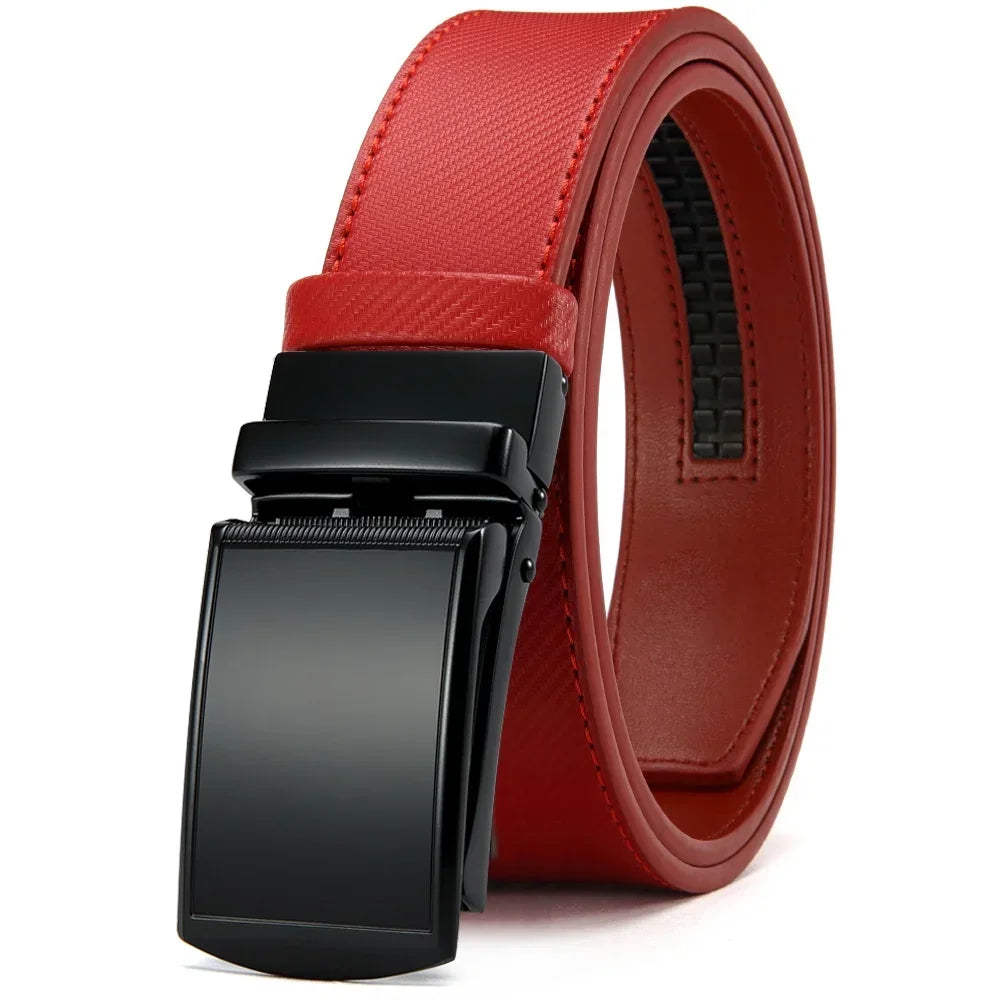 Automatic Genuine Leather Belt For Men Black Designer
