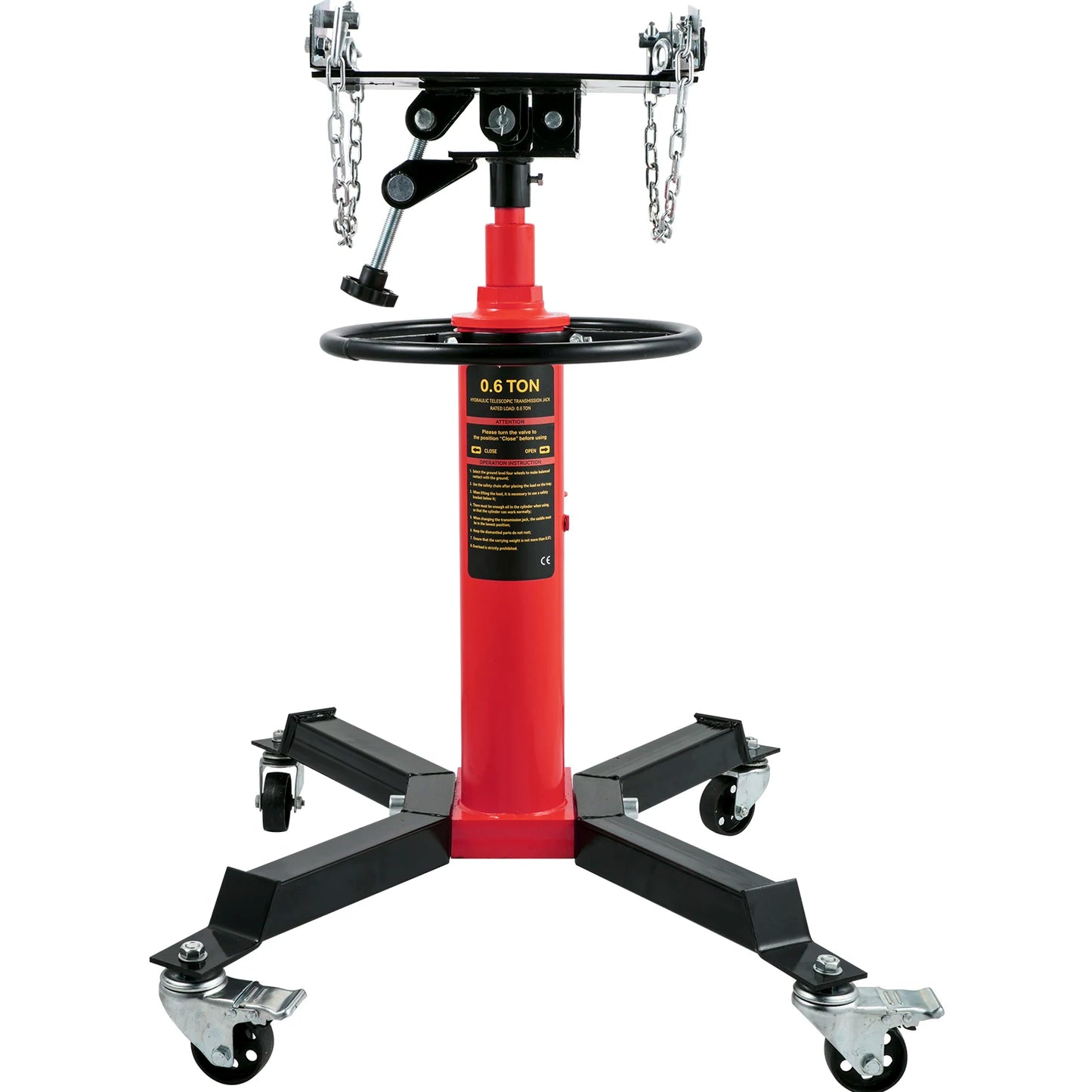SucceBuy Car Lift Jack Hydraulic Telescopic Transmission Jack Floor Jack Stand with Foot Pedal 360° Swivel Wheel Shop Lift Hoist
