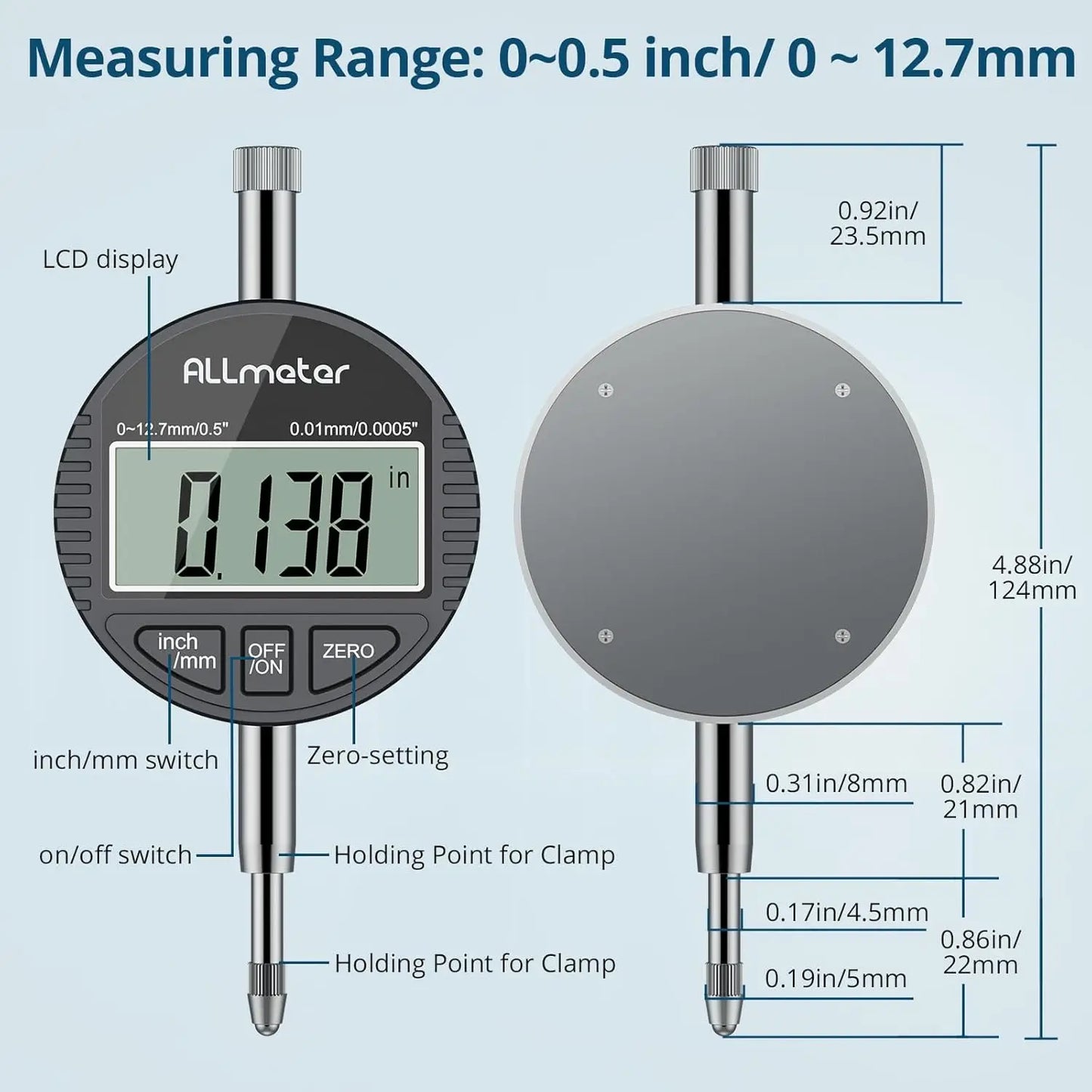 Digital Bore Indicator 0.0005" Accuracy 0.7"-6" Engine Cylinder Gauge Automotive Machinist Tools