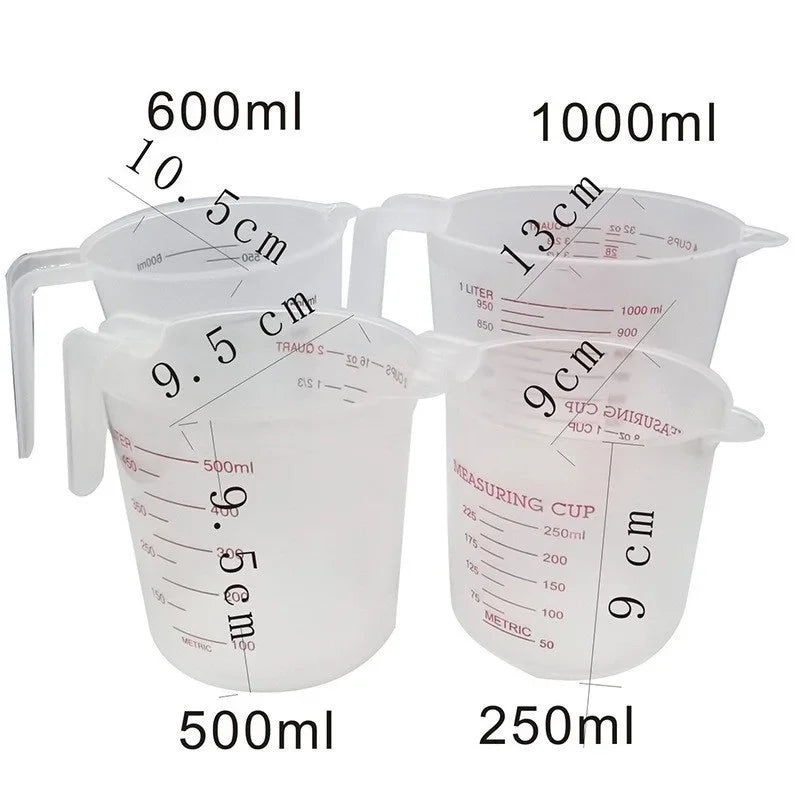 250 500 1000 Milliliter Silicone Measuring Cups and Spoons Plastic Jug Digital Kitchen Scale Baking Tools