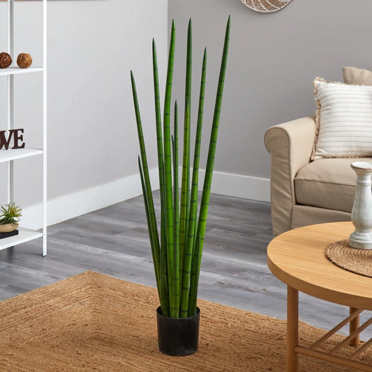4’ Sansevieria Snake Artificial Plant (Real Touch) Home Decor