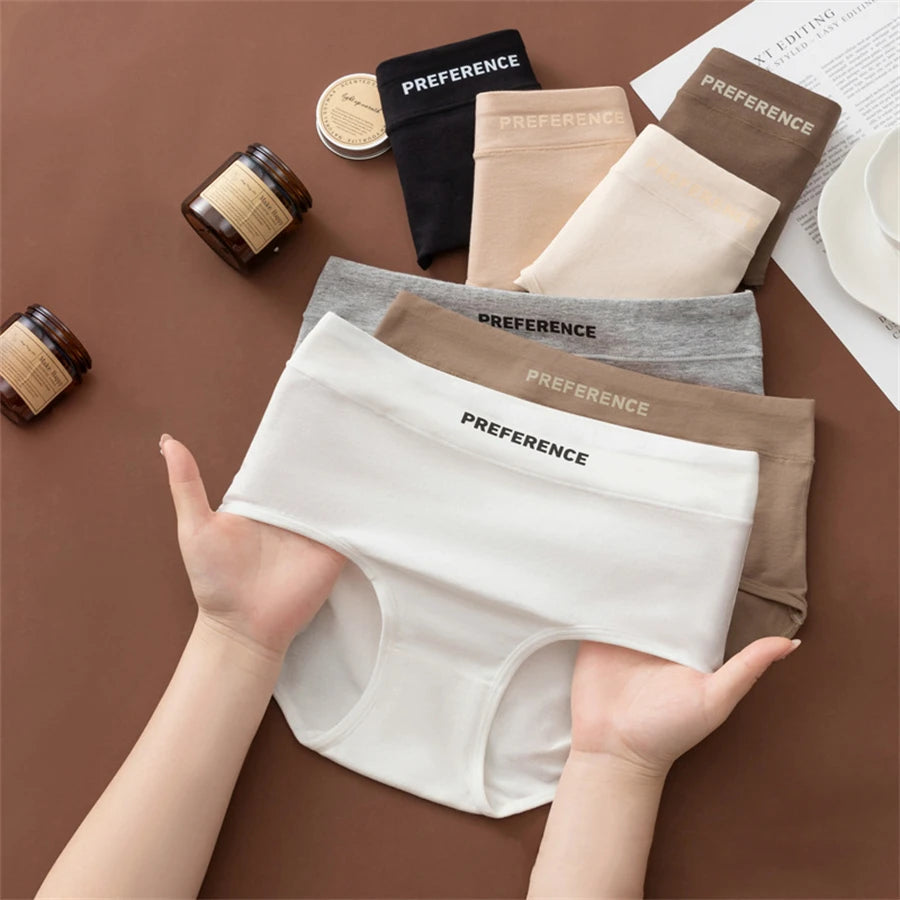 3PCS/Set Letter Seamless Women Panties Underpanties Sports Soft Female Underwear Large Size Sexy Pure Cotton Women's Intimates