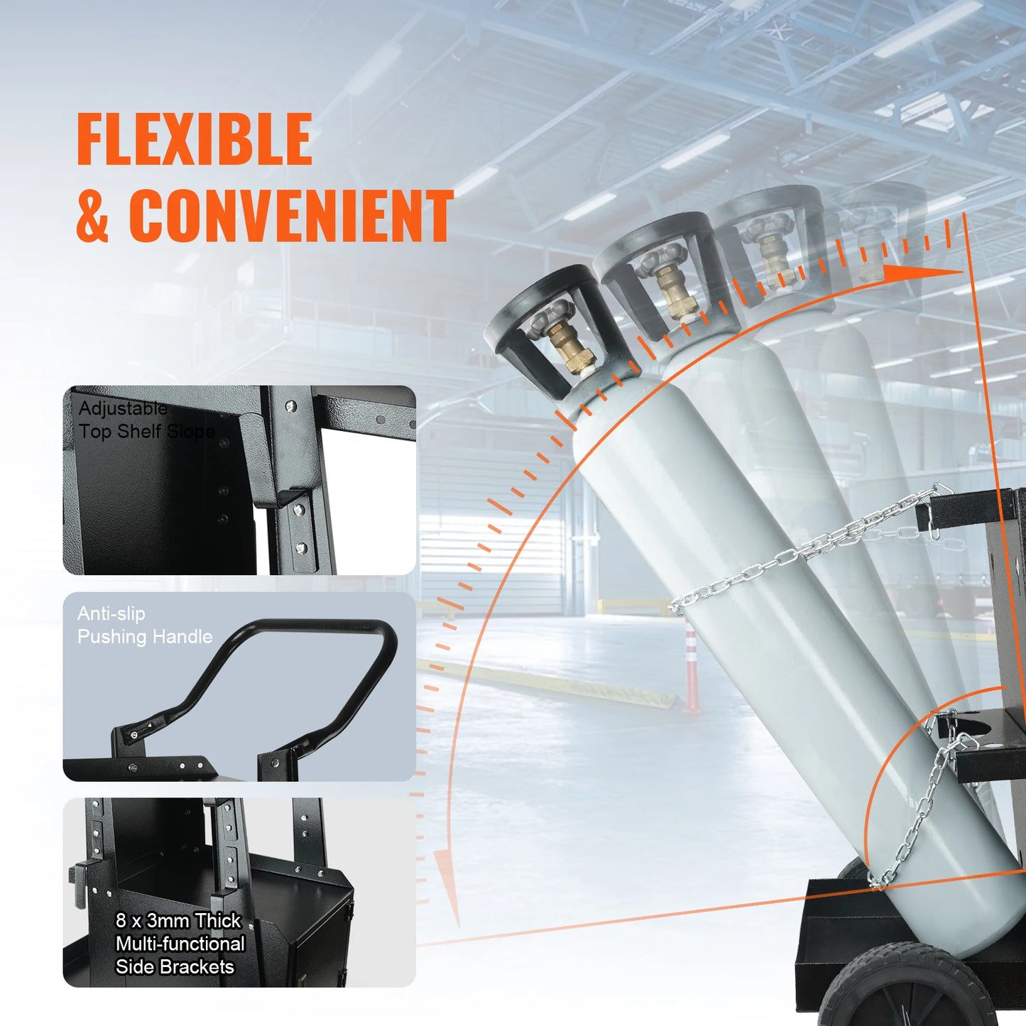 SucceBuy Welding Cart 2-Tier Heavy Duty Welder Cart with 360° Swivel Wheels Tank Storage Cabinet for  ARC Plasma Cutter Machine