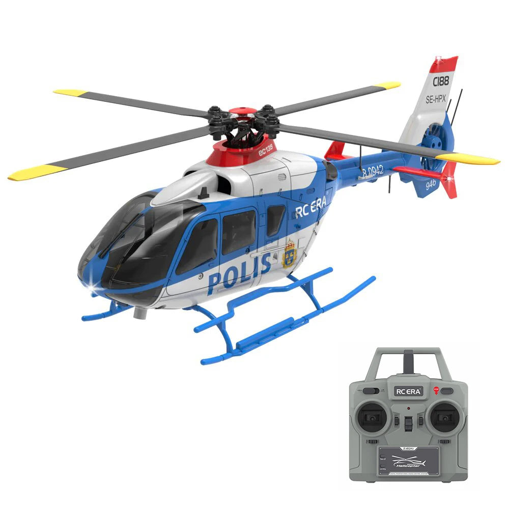 RC ERA C123 2.4G 6CH 6-Axis Gyro Optical Flow Localization Altitude Hold 1:36 EC135 Scale RC Helicopter RTF
