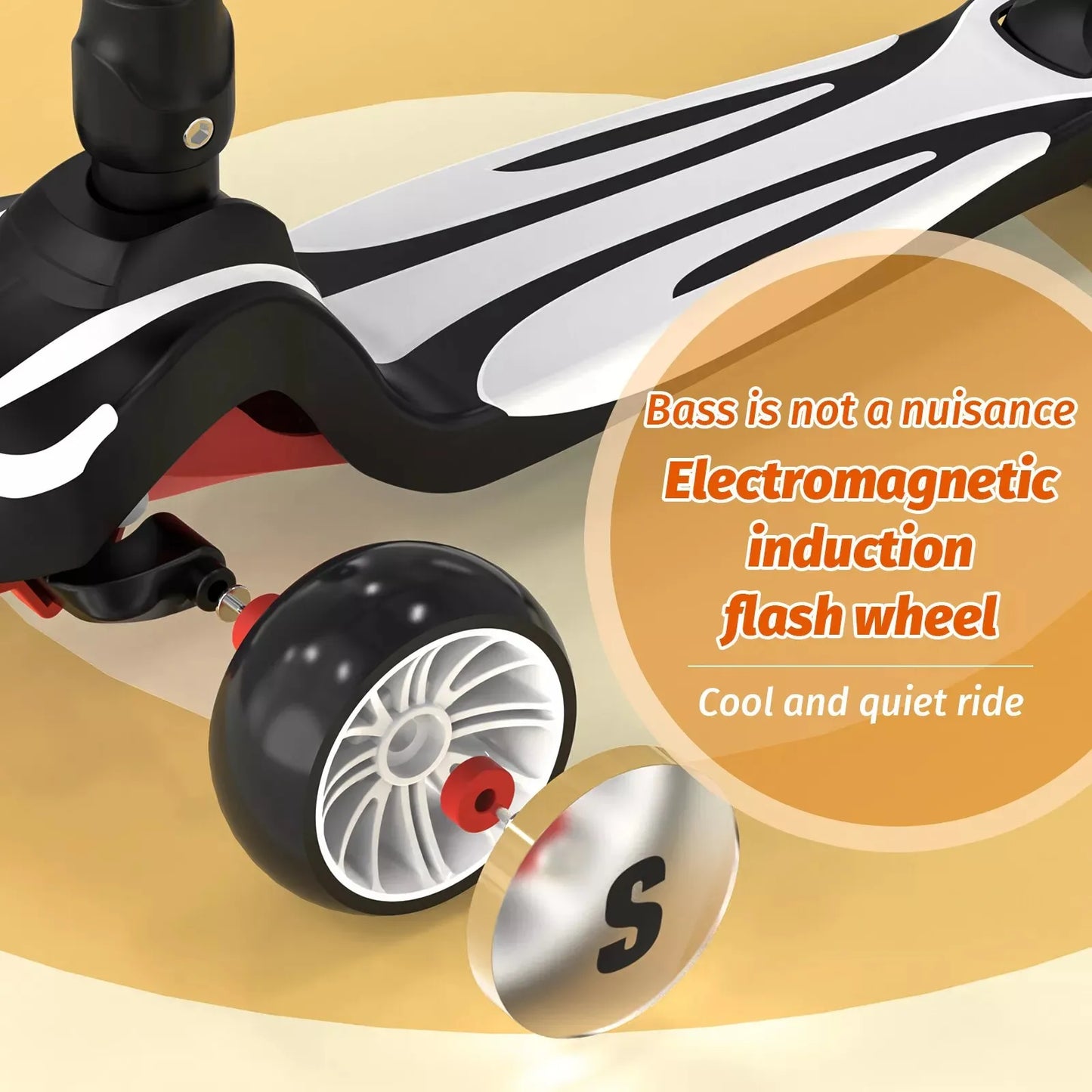 Sejoy Toddler Kick Scooter With Foldable Seat Height Adjustable