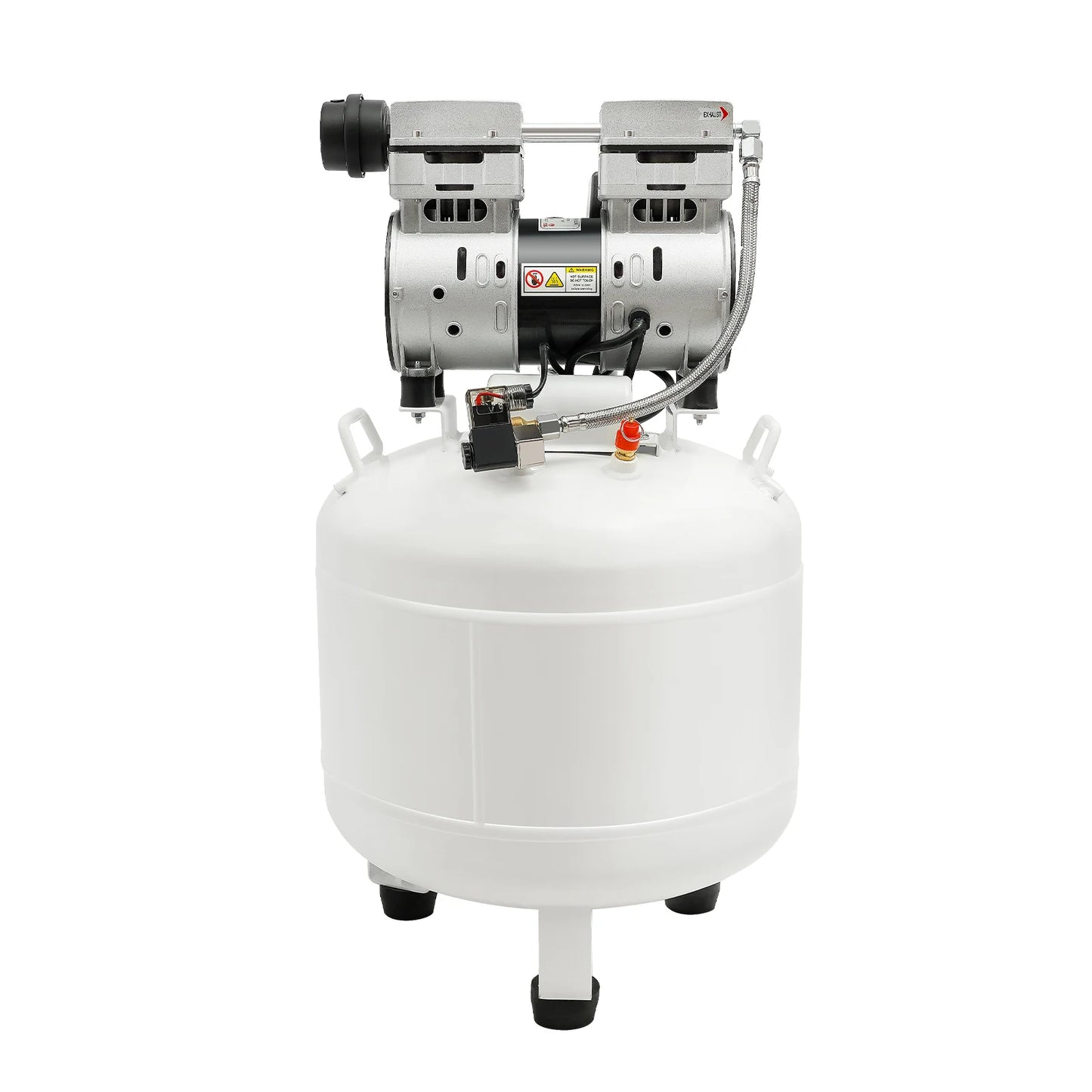 1HP Oil-Free Air Compressor - 65dB Quiet 115PSI for Home/Dental/Beauty (110V 40L Tank)