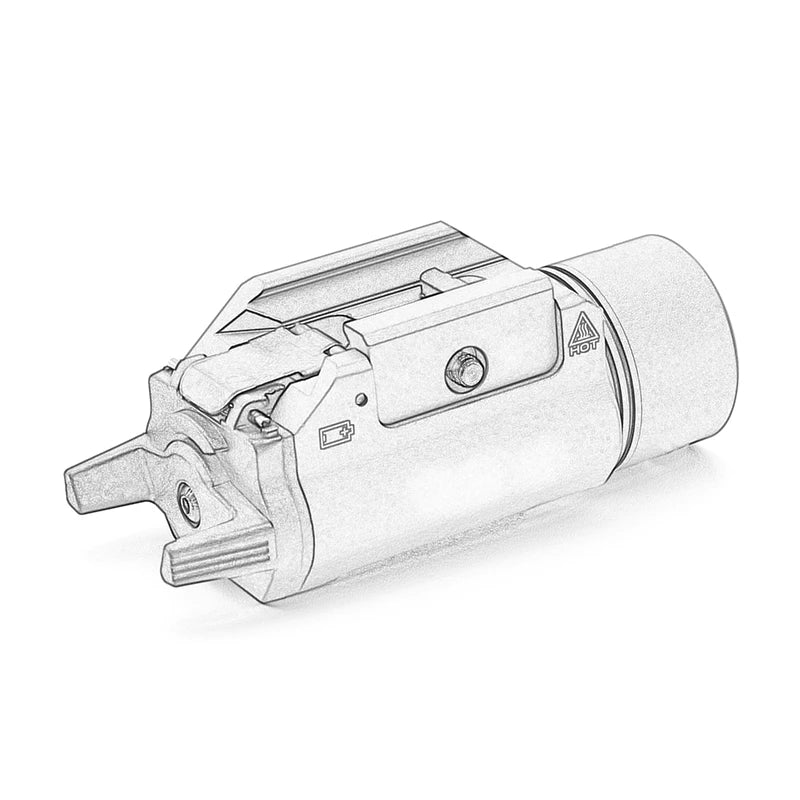 TR1/TR7/TR8 Weapon Light 1000 Lumen LED Electronic Hanging Flashlight Outdoor Shooting with Rail Locating Key Fit 20mm Rail