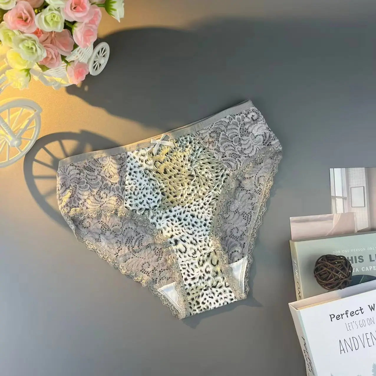 15Pcs [Women's Underwear] Plus Size Cotton Seamless Leopard-prints Comfortable Breathable Mid-Crotch Lady Briefs