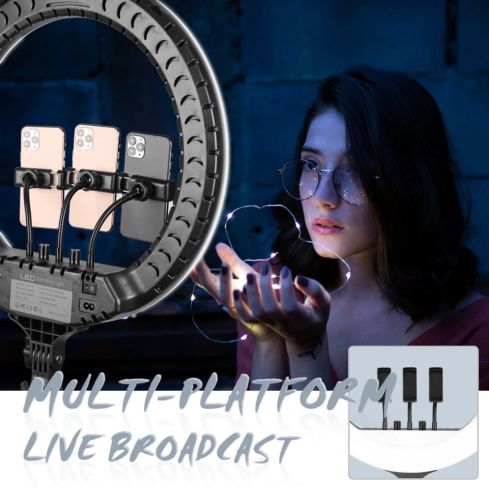 18 Inch LED Ring Light Kit With Stand For YouTube Makeup