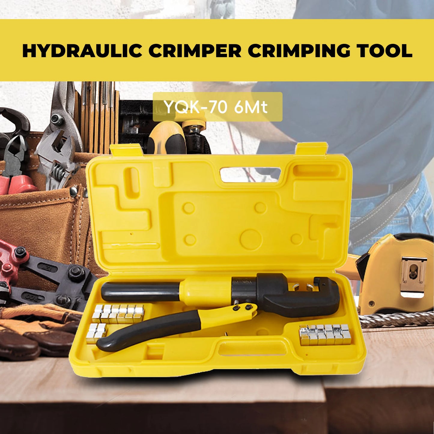 YQK-70 6 Ton Hydraulic Crimping Tool Battery Cable Crimping Tool Hydraulic Hose Crimper plumbing tools  hydraulic crimping tool